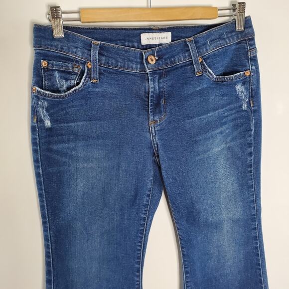 James Jeans Freedom Fringe-Accent Kiki jeans Cropped Dark Wash stretchy Size 31 - Picture 8 of 10